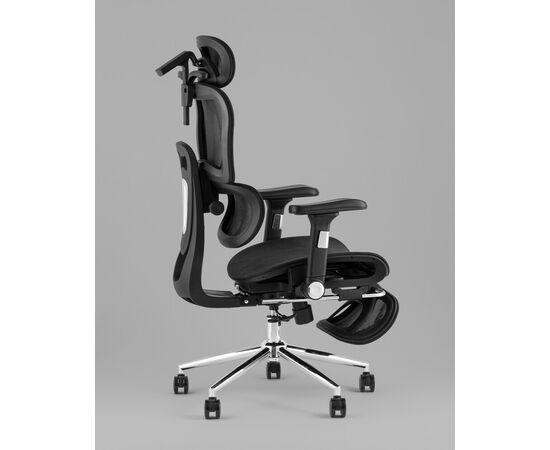Кресло офисное TopChairs Stich с оттоманкой, черный, изображение 9 | Интернет магазин мебели и декора LifeDekor