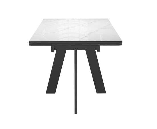 Стол DikLine DKM120 Керамика Carrara Gloss (мрамор глянец белый)/подстолье черное, изображение 7 | Интернет магазин мебели и декора LifeDekor