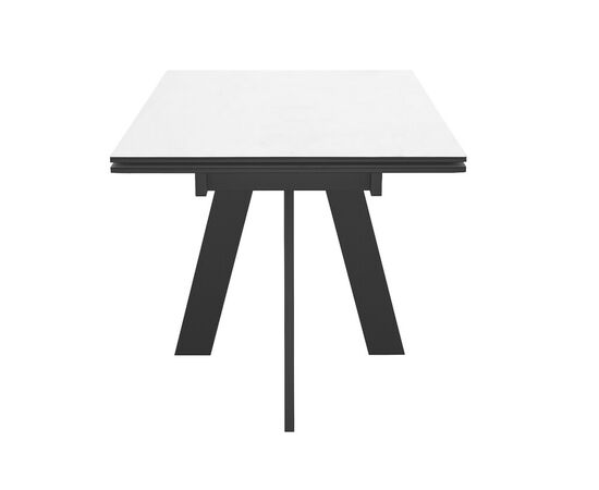 Стол DikLine DKM110 Керамика Mono white (белый матовый)/подстолье черное, изображение 2 | Интернет магазин мебели и декора LifeDekor