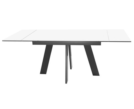 Стол DikLine DKM140 Керамика Mono white (белый матовый)/подстолье черное, изображение 3 | Интернет магазин мебели и декора LifeDekor