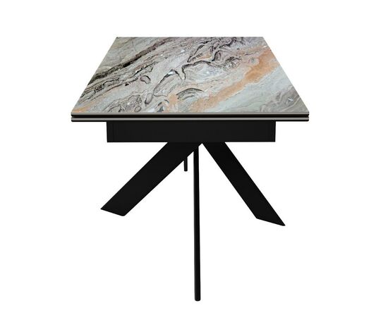 Стол DikLine EKX160, Керамика Venetian Brown Light глянец (К4), опоры черные (2 уп.), изображение 4 | Интернет магазин мебели и декора LifeDekor