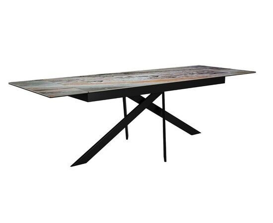 Стол DikLine EKX160, Керамика Venetian Brown Light глянец (К4), опоры черные (2 уп.), изображение 3 | Интернет магазин мебели и декора LifeDekor