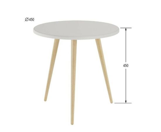 Стол журнальный "Бекс 450" (Белый), изображение 2 | Интернет магазин мебели и декора LifeDekor