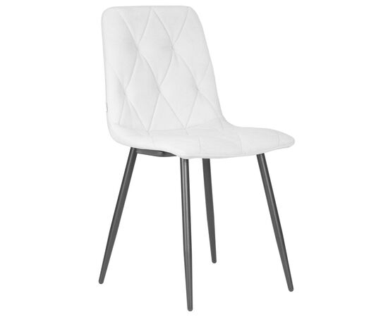 Стул обеденный DOBRIN CHILLY ROMBO, Светло-серый Simple 29, основание черный, Вариант: Светло-серый Simple 29, основание черный | Интернет магазин мебели и декора LifeDekor
