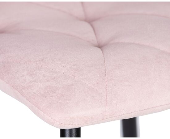 Набор 4 шт Стул обеденный DOBRIN CHILLY ROMBO, Розовый Simple 03, основание черное, Вариант: Розовый Simple 03, основание черное, изображение 8 | Интернет магазин мебели и декора LifeDekor
