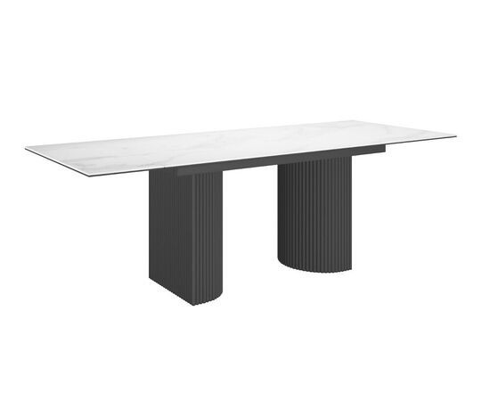Стол DikLine IKD160 Керамика Carrara Gloss (мрамор глянец белый)/подстолье черное (2 уп.), изображение 5 | Интернет магазин мебели и декора LifeDekor