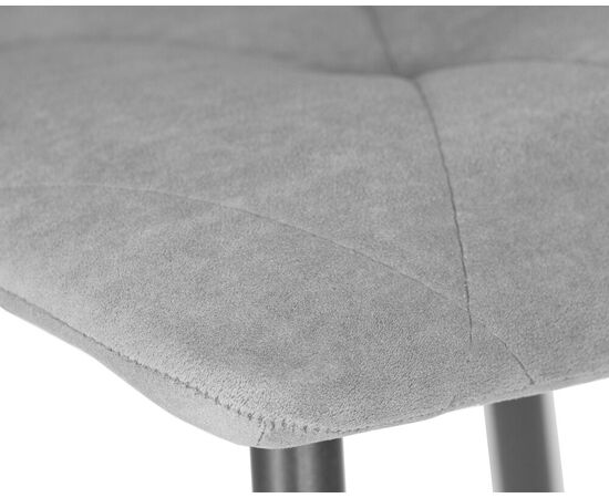 Стул обеденный DOBRIN CHILLY ROMBO, Серый Simple 33, основание черное, Вариант: Серый Simple 33, основание черное, изображение 7 | Интернет магазин мебели и декора LifeDekor