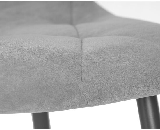 Стул обеденный DOBRIN CHILLY ROMBO, Серый Simple 33, основание черное, Вариант: Серый Simple 33, основание черное, изображение 8 | Интернет магазин мебели и декора LifeDekor