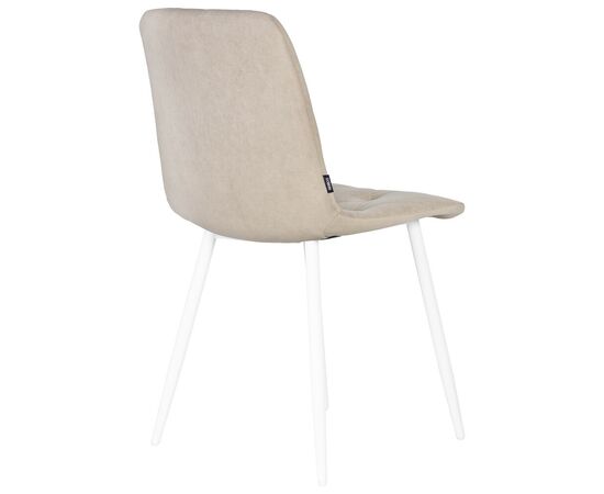 Набор 4 шт Стул обеденный DOBRIN CHILLY ROMBO, Капучино Simple 05, основание белый, Вариант: Капучино Simple 05, основание белый, изображение 5 | Интернет магазин мебели и декора LifeDekor
