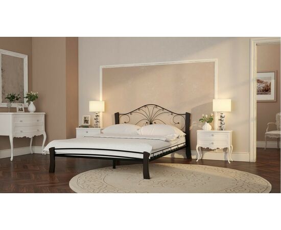 Кровать КМД 5-01 Фортуна 4 Лайт 160х200, Черный/Шоколад, изображение 2 | Интернет магазин мебели и декора LifeDekor