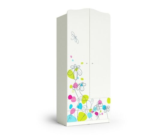 Шкаф "Цветы", Белый, изображение 2 | Интернет магазин мебели и декора LifeDekor