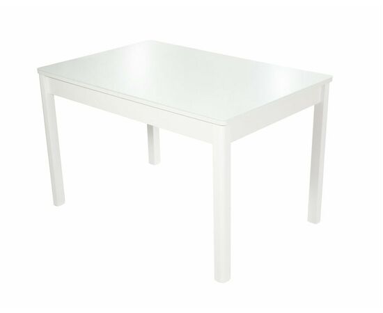 Стол Гамбург 2, Белый/Стекло белое, изображение 2 | Интернет магазин мебели и декора LifeDekor