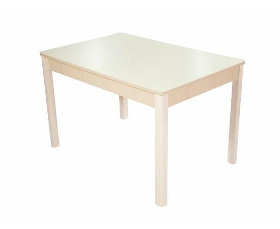 Стол Гамбург 2, Дуб выбеленный/Стекло молочное, изображение 2 | Интернет магазин мебели и декора LifeDekor