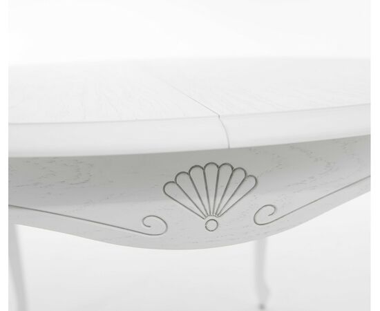 Стол Кабриоль D105, Эмаль белая/Патина серебро, изображение 14 | Интернет магазин мебели и декора LifeDekor