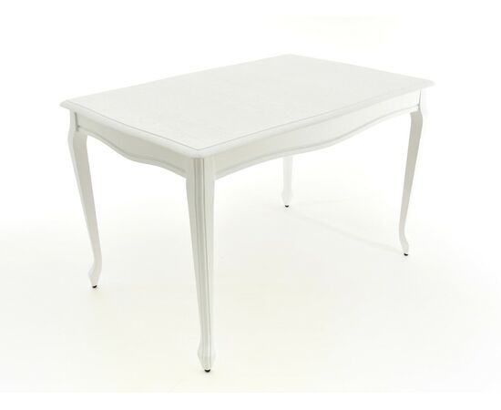 Стол Кабриоль, Эмаль белая/Патина серебро, изображение 2 | Интернет магазин мебели и декора LifeDekor