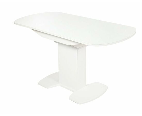 Стол Корсика, Белый матовый/Стекло белое, изображение 6 | Интернет магазин мебели и декора LifeDekor