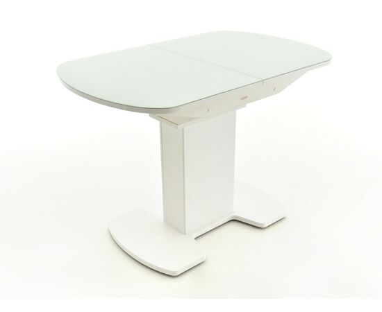 Стол Корсика, Белый матовый/Стекло белое, изображение 9 | Интернет магазин мебели и декора LifeDekor