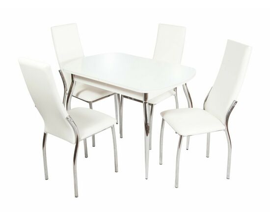 Стол Ривьера СВ, Стекло, Белый, изображение 4 | Интернет магазин мебели и декора LifeDekor