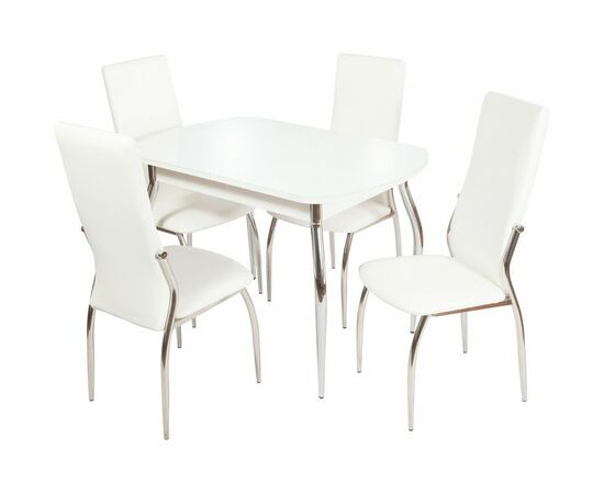 Стол Ривьера СВ, Стекло, Белый, изображение 5 | Интернет магазин мебели и декора LifeDekor