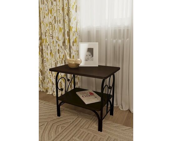 Прикроватная тумба МК-7, ММД 202, Черный/Венге, изображение 5 | Интернет магазин мебели и декора LifeDekor