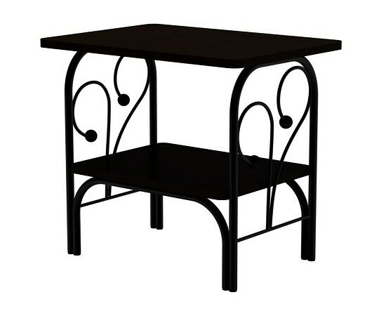 Прикроватная тумба МК-7, ММД 202, Черный/Венге, изображение 2 | Интернет магазин мебели и декора LifeDekor