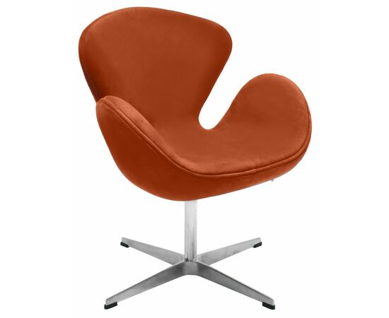Кресло SWAN STYLE CHAIR терракотовый, искусственная замша | Интернет магазин мебели и декора LifeDekor