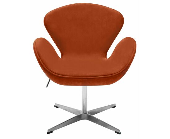 Кресло SWAN STYLE CHAIR терракотовый, искусственная замша, изображение 2 | Интернет магазин мебели и декора LifeDekor