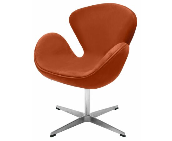 Кресло SWAN STYLE CHAIR терракотовый, искусственная замша, изображение 3 | Интернет магазин мебели и декора LifeDekor