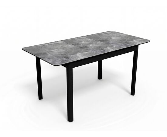 Стол DikLine DKQ120 Керамика серый глянец (italian middle grey)/подстолье черное/опоры черные, изображение 2 | Интернет магазин мебели и декора LifeDekor