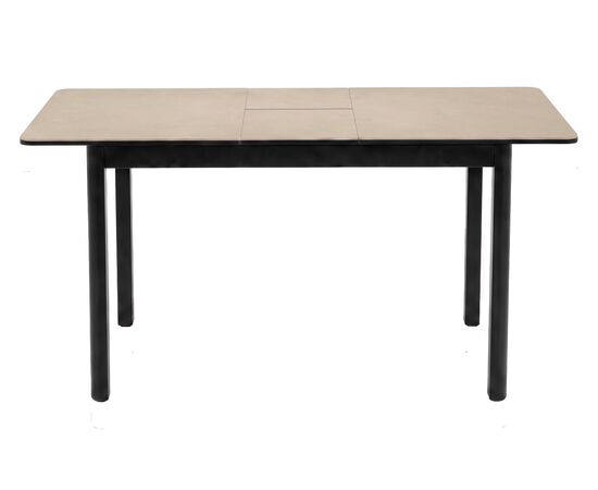 Стол DikLine DKQ120 Керамика матовый бежевый (light yellow)/подстолье черное/опоры черные, изображение 4 | Интернет магазин мебели и декора LifeDekor
