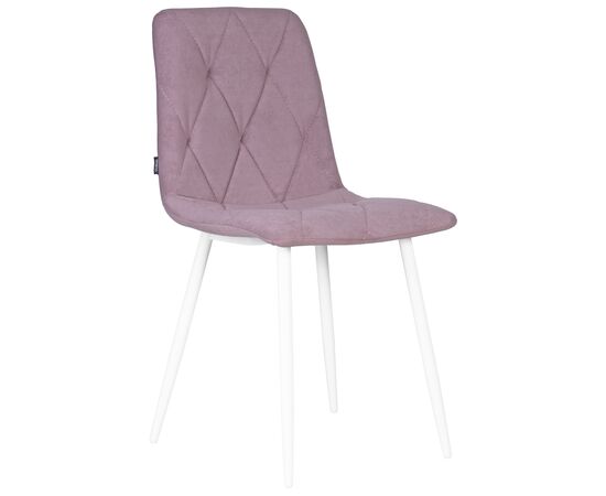 Стул обеденный DOBRIN CHILLY ROMBO, Лавандовый Simple 48, основание белый, Вариант: Лавандовый Simple 48, основание белый | Интернет магазин мебели и декора LifeDekor