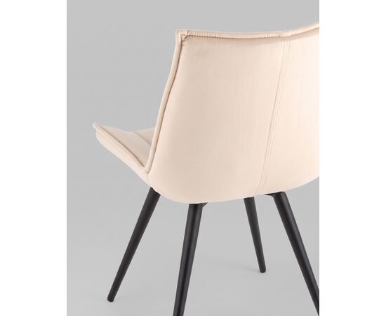 Стул вращающийся Робб велюр бежевый, опора черный муар, изображение 7 | Интернет магазин мебели и декора LifeDekor
