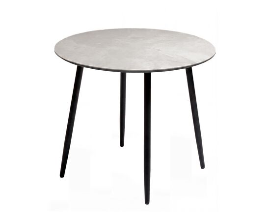 Стол DikLine RKM90 Керамика глянец белый Icelandic white jade (Ostra Bianco Light)/подстолье черное/опоры черные | Интернет магазин мебели и декора LifeDekor